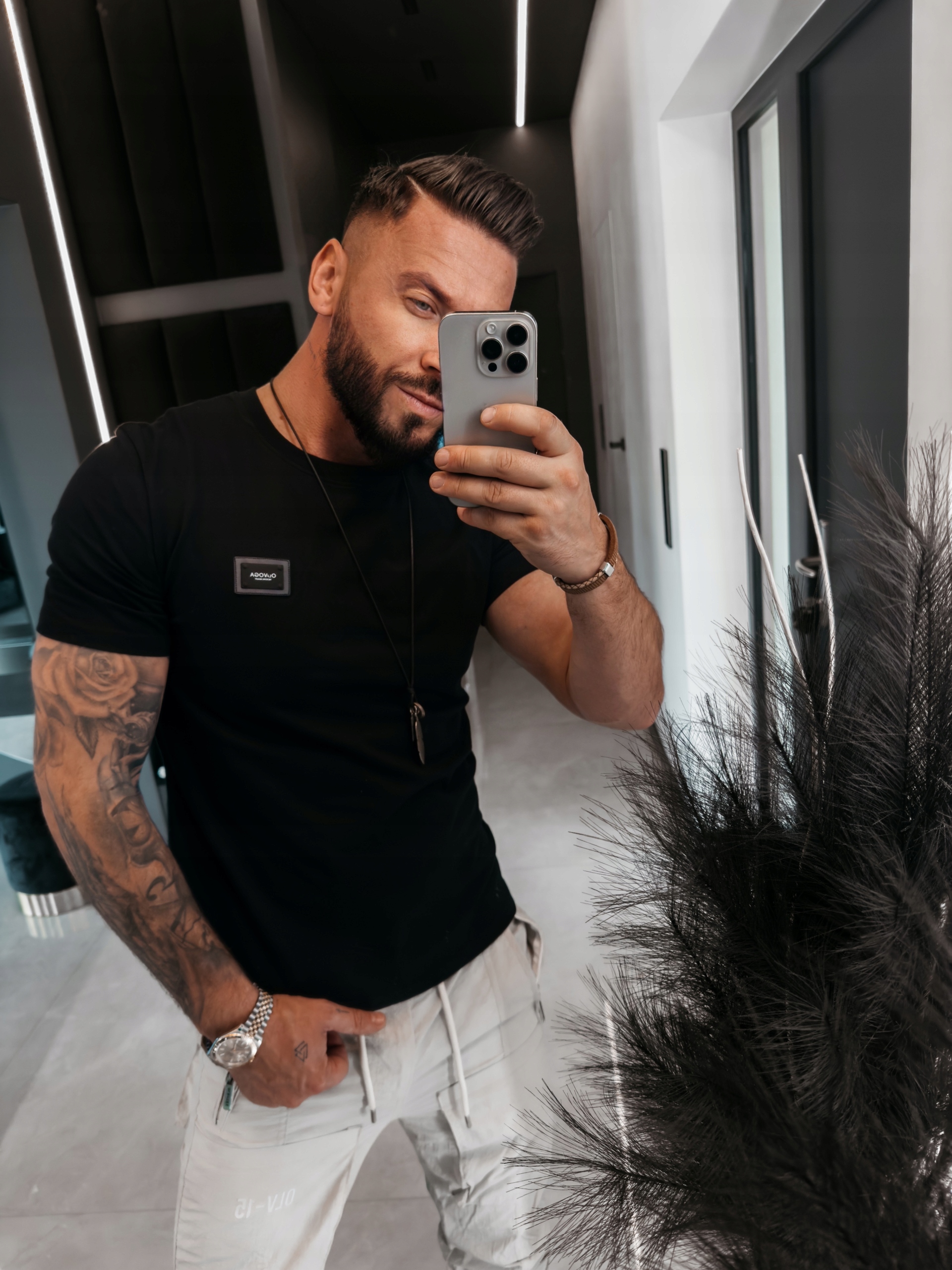 Olavoga T-shirt męski Banxi 2026 Czarny M