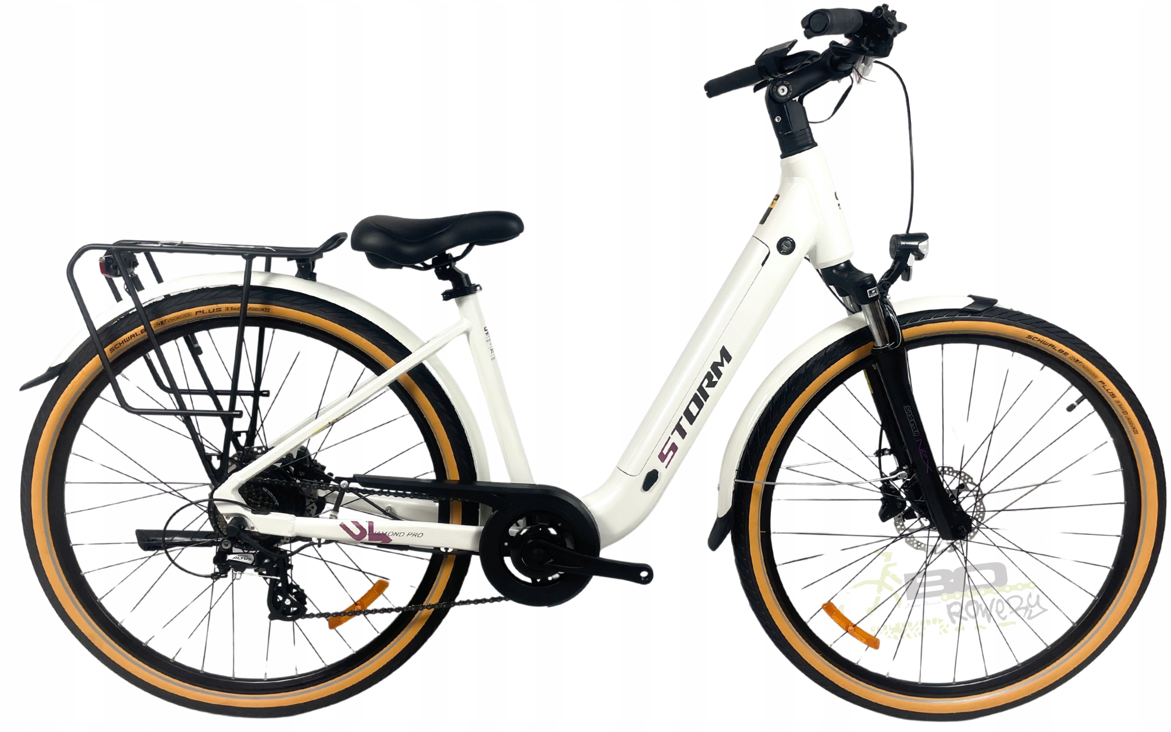 Rower Elektryczny damski Storm E-diamond Pro 1.0 17 28 perła 2025