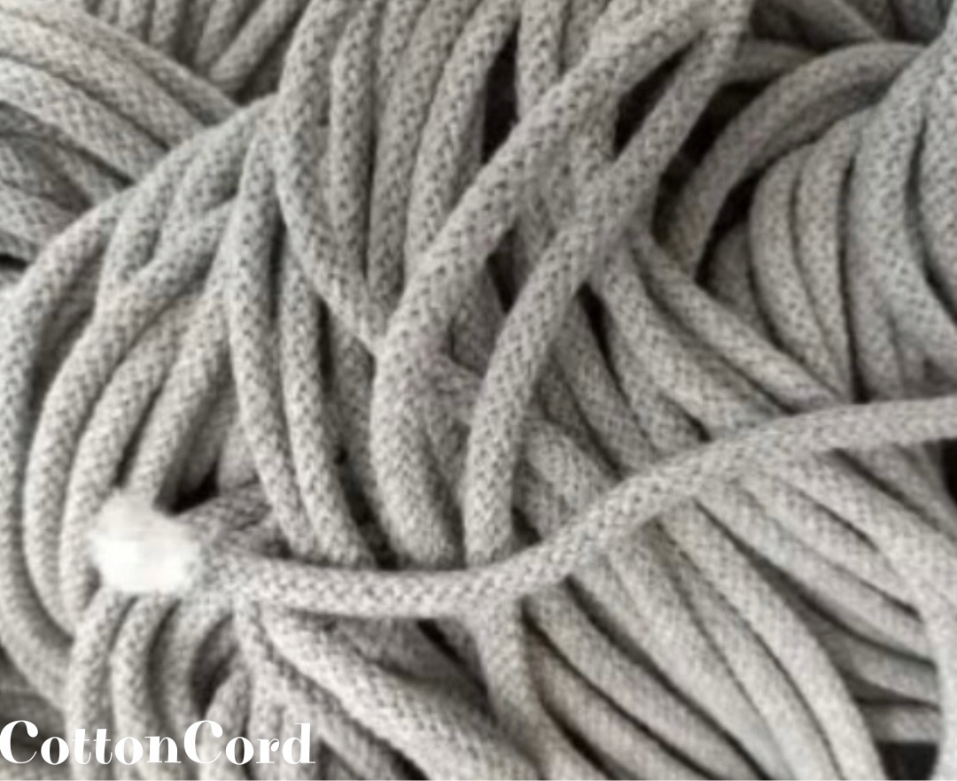 1000 metrů Pletená sypaná šňůra 5 mm Světle Šedá