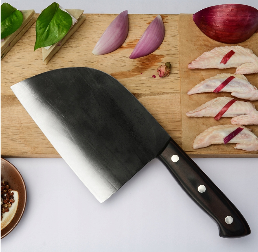 NÓŻ TASAK PROFESJONALNY KUCHENNY KUTY STALOWY JAPOŃSKI NÓŻ SZEFA KUCHNI Materiał uchwytu plastik