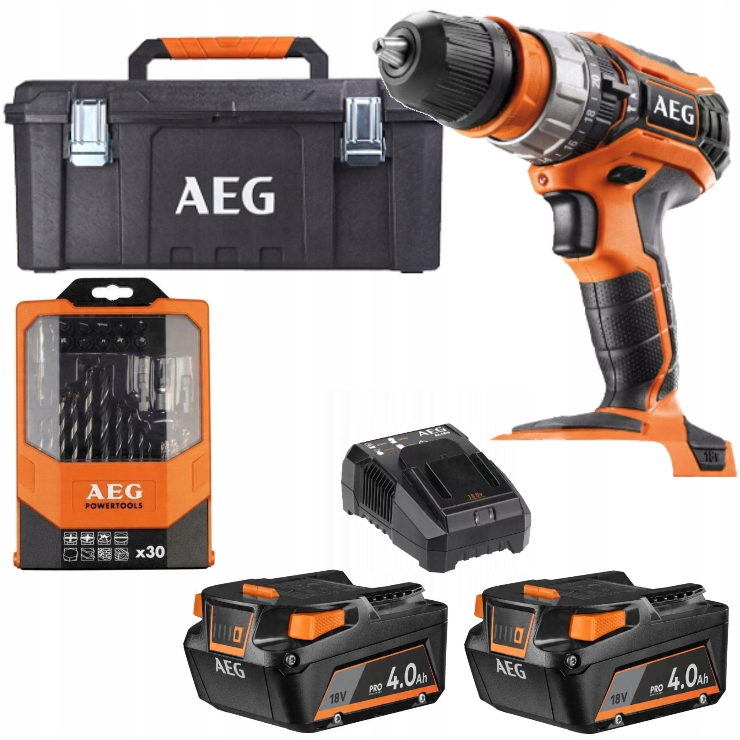 Aeg Akumulátorový Aku Šroubovák 18C2X-402TB +2xAku 4,0Ah nabíječka