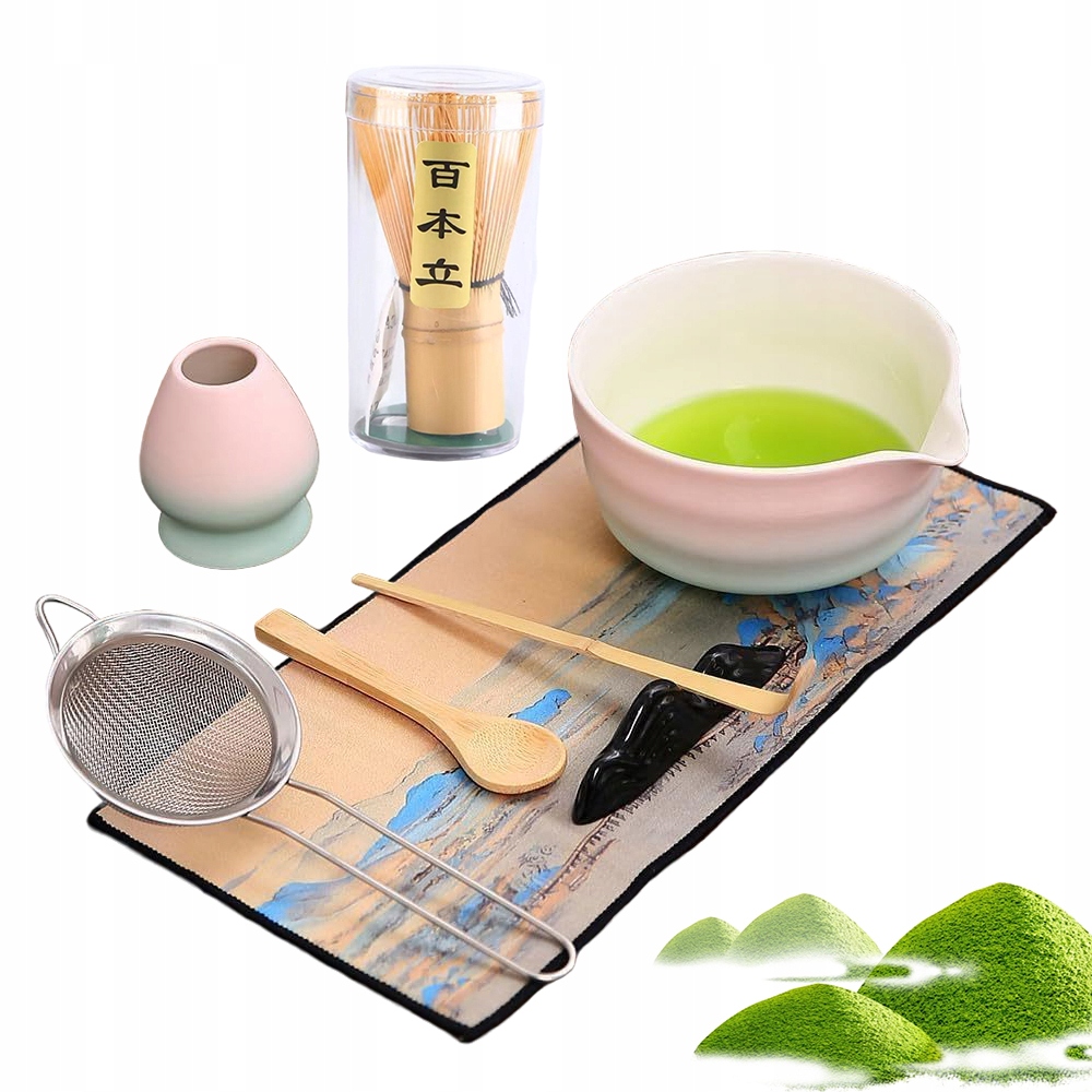 Levně 8DÍLNÁ Sada Nástrojů Pro Výrobu Matchy S Podstavcem