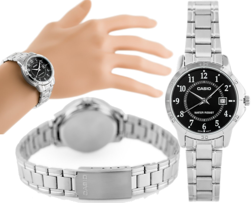 

Modny Zegarek Damski Casio Na Bransolecie Datownik