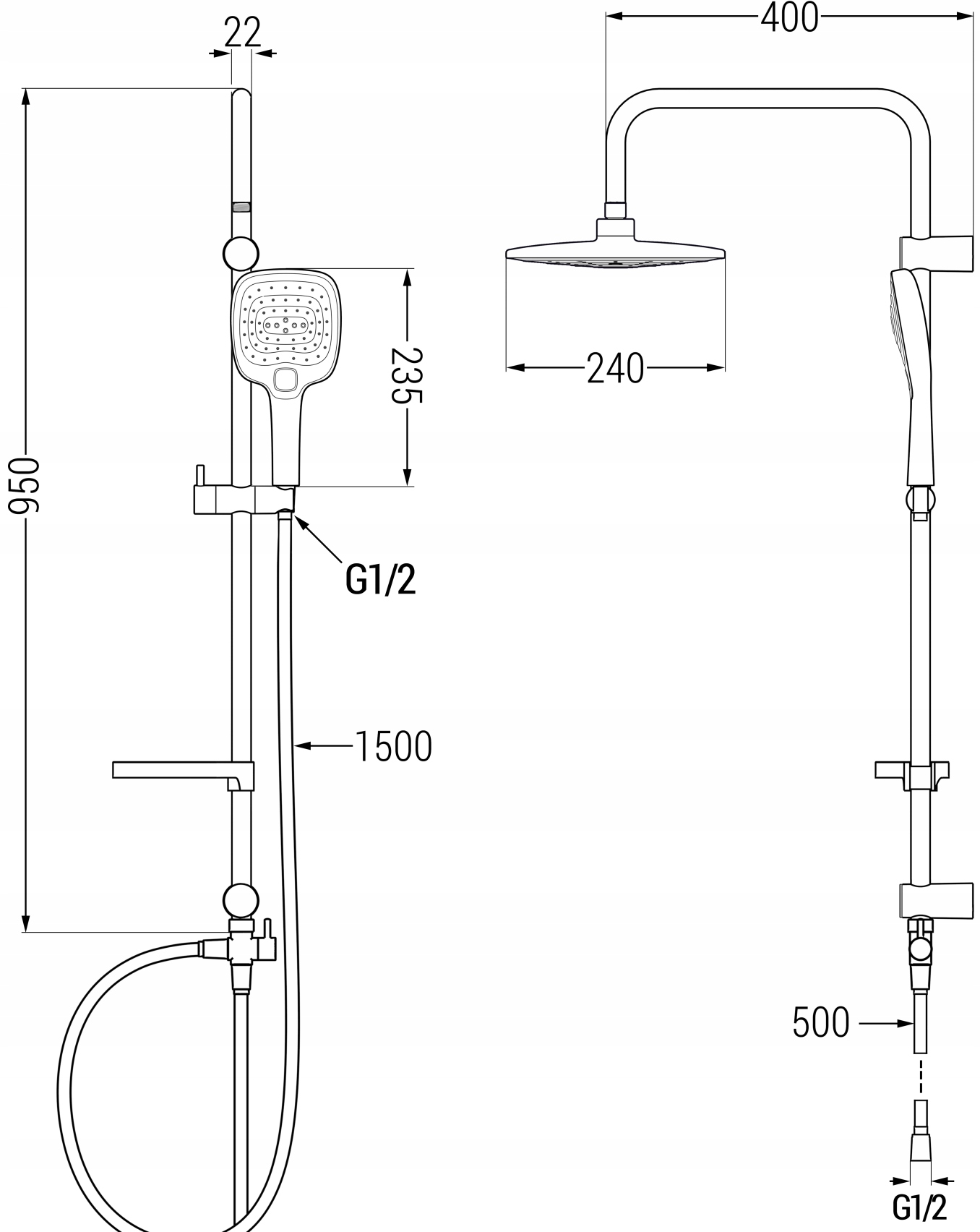 MEXEN X17 KOLUMNA PRYSZNICOWA NATYNKOWA CZARNA Marka Mexen