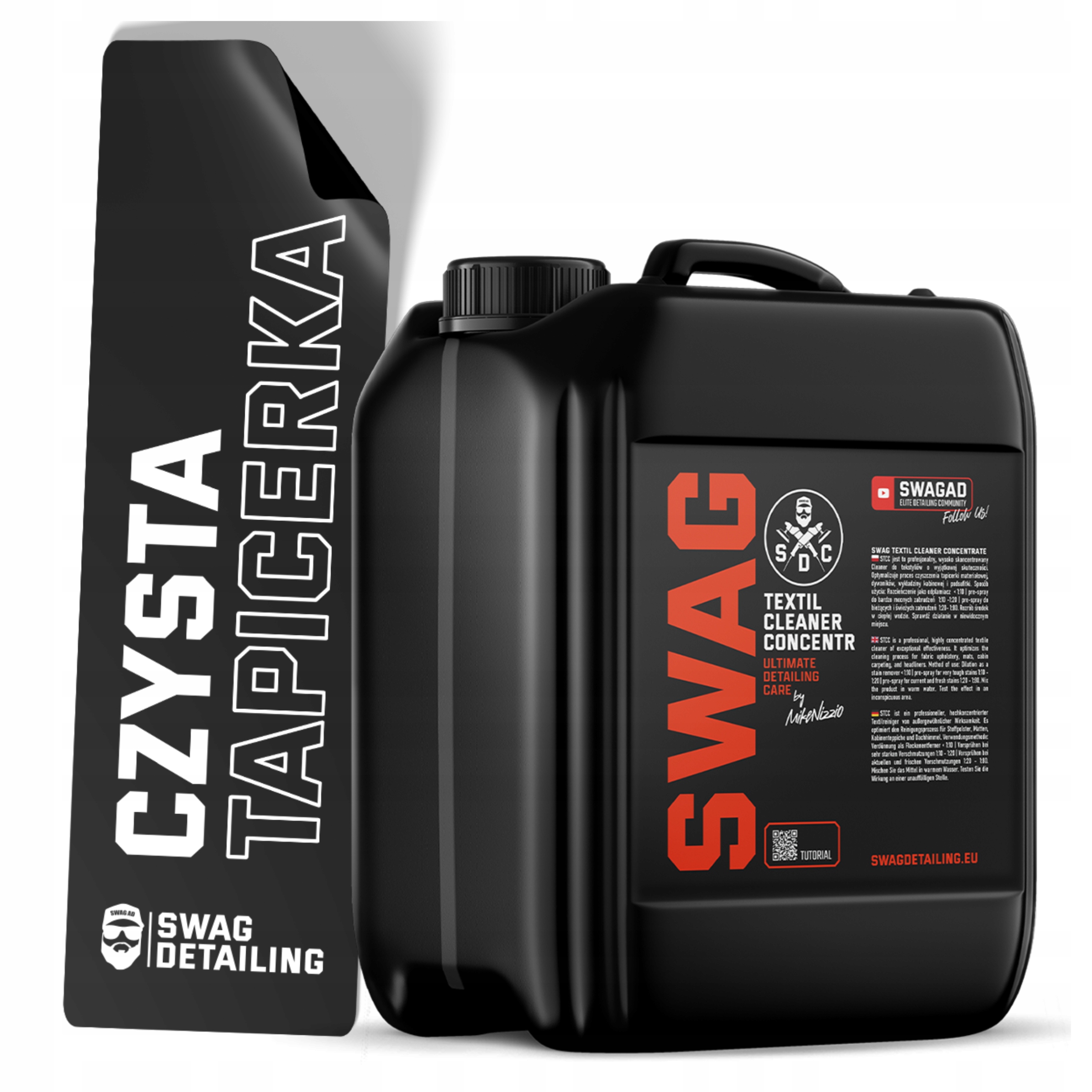 Czyszczenie Tapicerki Samochodowej Swag Textil Cleaner Płyn Fotele 5000 ml