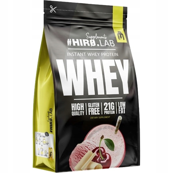 Hiro.lab Instant Whey Protein protein Wpc 2000 g bílá čokoláda – višeň