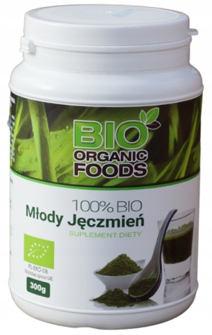 Bio Organic Foods 100% Bio Młody Jęczmień proszek 300g