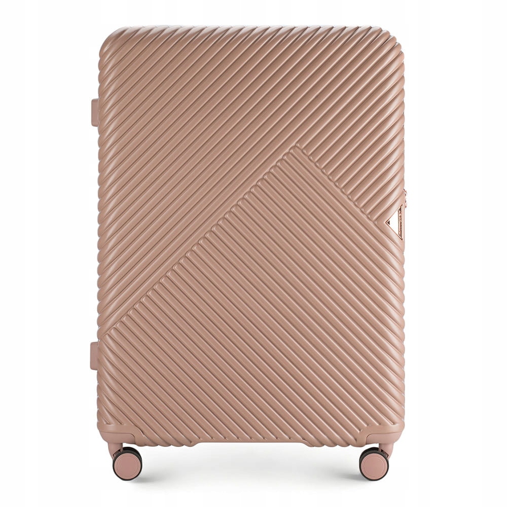 Velký růžový kufr z Pc polykarbonátu Wittchen 56-3P-843-77, lehký Tsa zámek