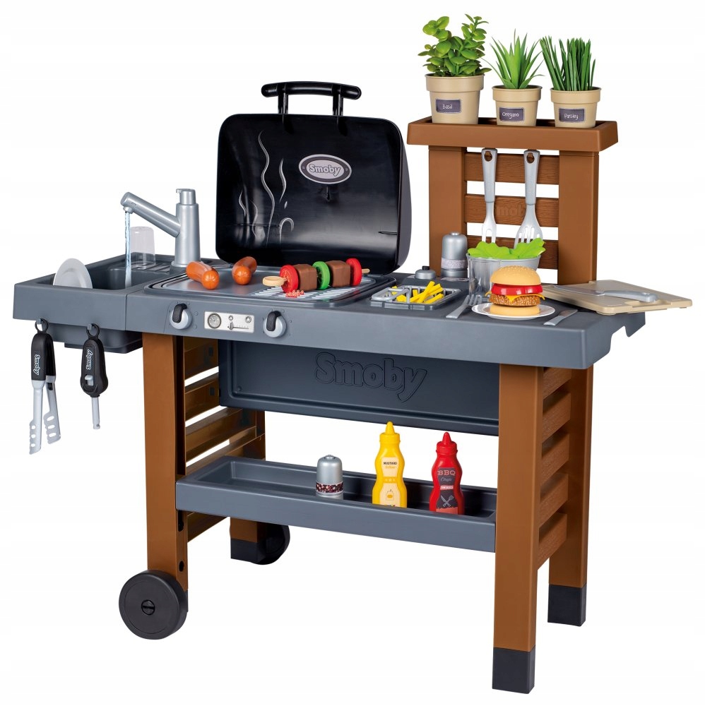 Smoby Grill Dla Dzieci Barbecue Kuchnia Regulowana Regulacja Wysokości