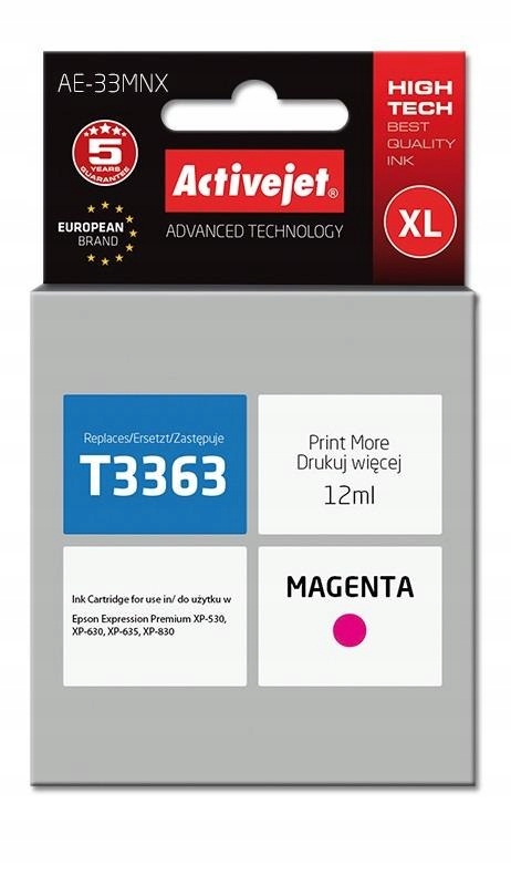 Tusz Activejet AE-33MNX (zamiennik Epson 33XL T336