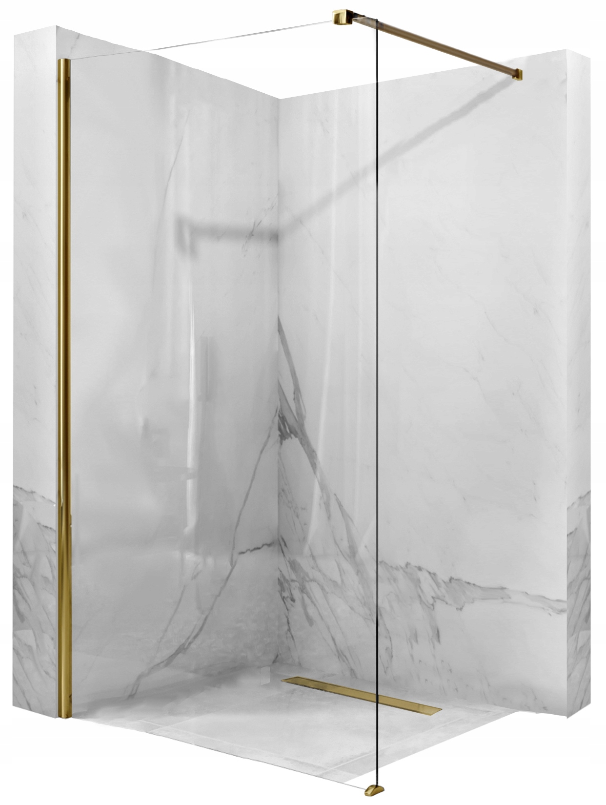 Skleněná sprchová stěna AERO 120 Gold Gold 8mm