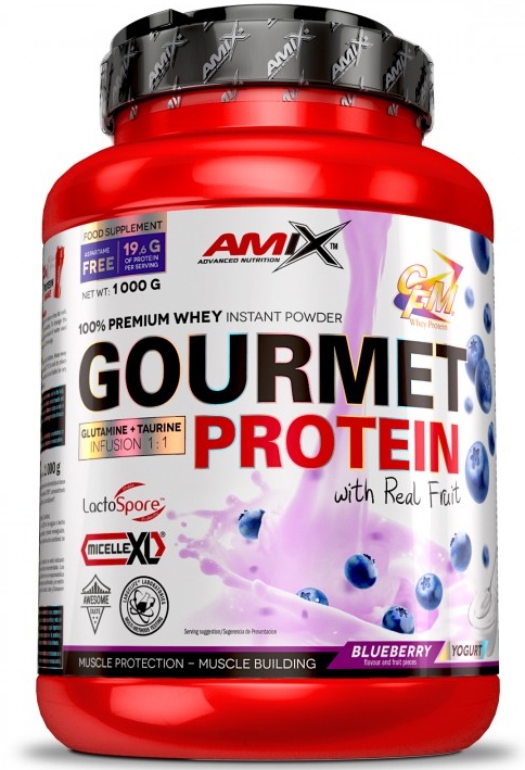 Amix Gourmet Protein protein 1 kg borůvka