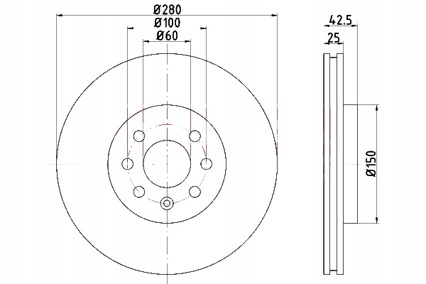 KAMOKA TARCZE HAMULCOWE 2SZT. PRZÓD OPEL COMBO TOUR 01-