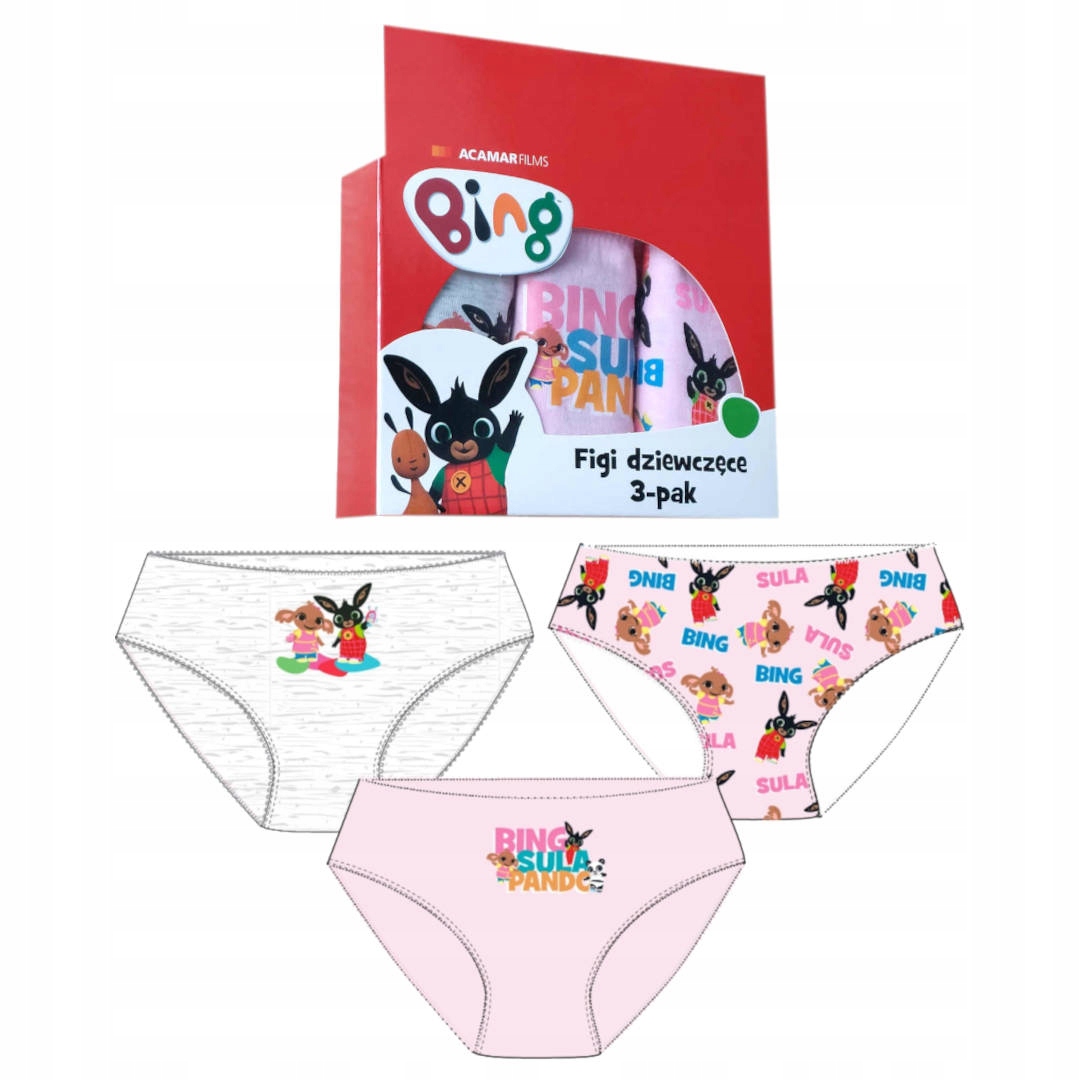 

Majtki Figi Dziewczęce 3-PAK Bing 92/98 CM