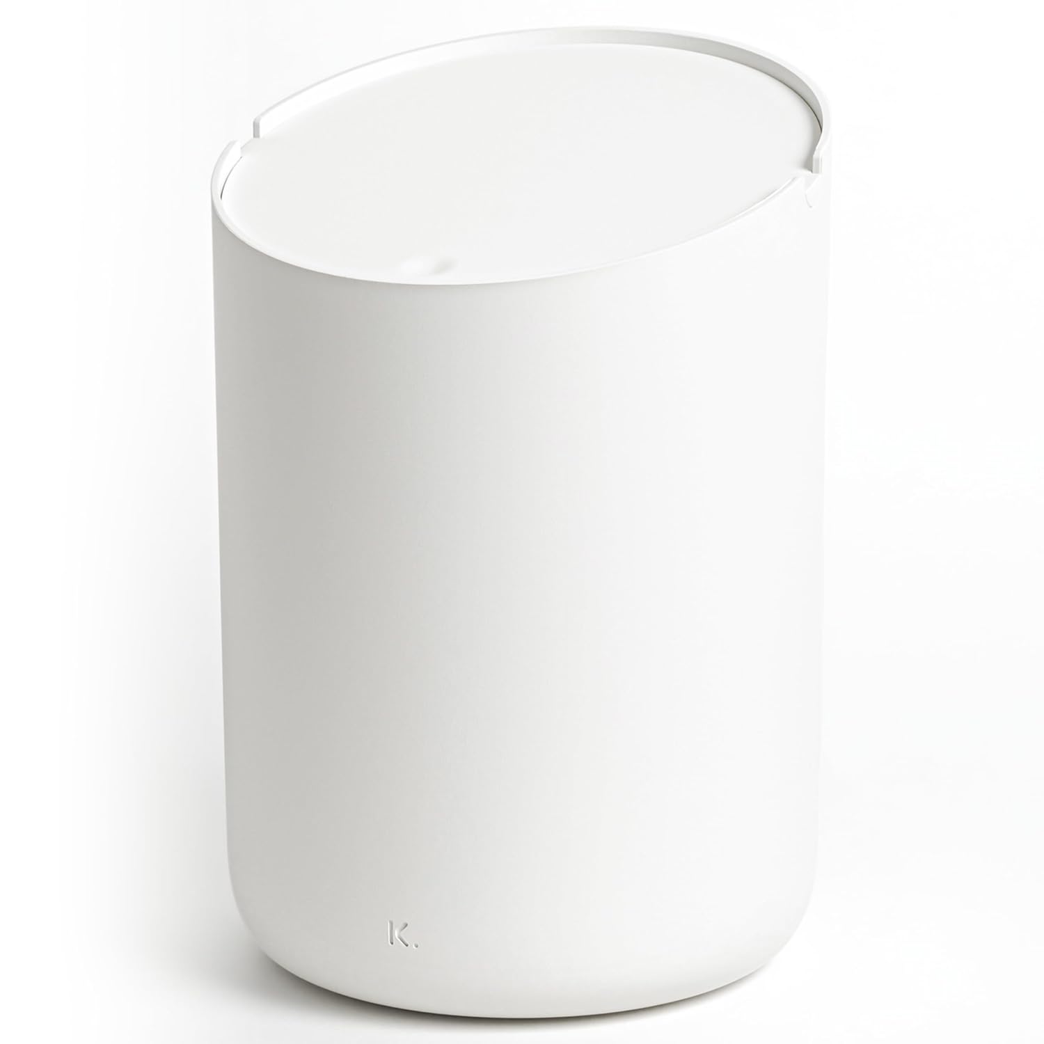 Odpadkový Koš 1,5 L S Kyvným Víkem, Protiskluzový, Do Koupelny, Bílý