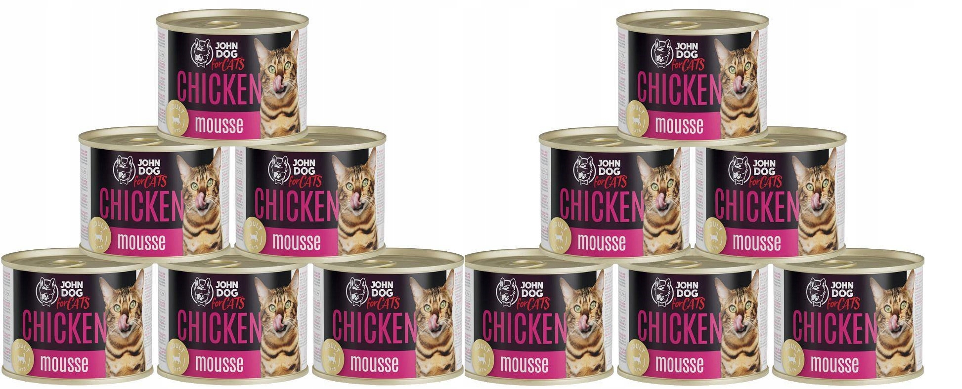 Mokra karma dla kota John Dog kurczak mus 12x200 g