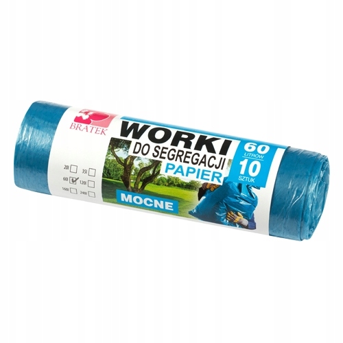 

Worki do segregacji śmieci Papier Niebieskie 60L
