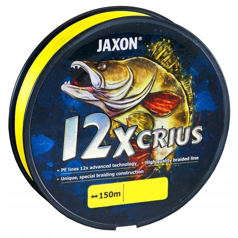 Plecionka Spinningowa Jaxon Crius 12x Fluo Żółta 0.14mm Ryby Do 15kg 150m