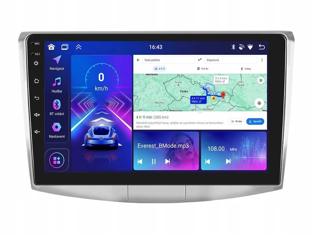 Bmode 2DIN autorádio BEV25 Android, Volkswagen Passat B6, B7, CC