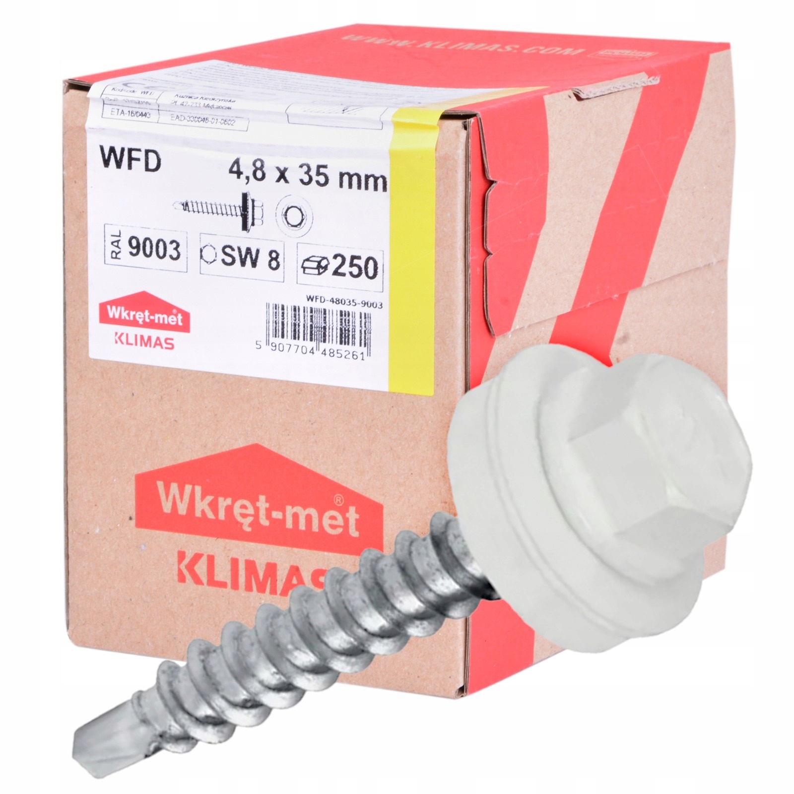 

Wkręty Farmerskie 4,8x35mm Ral 9003 Farmery 250szt