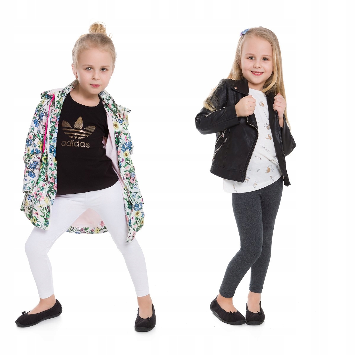 

Zestaw 2X Legginsy Dziecięce Getry 140