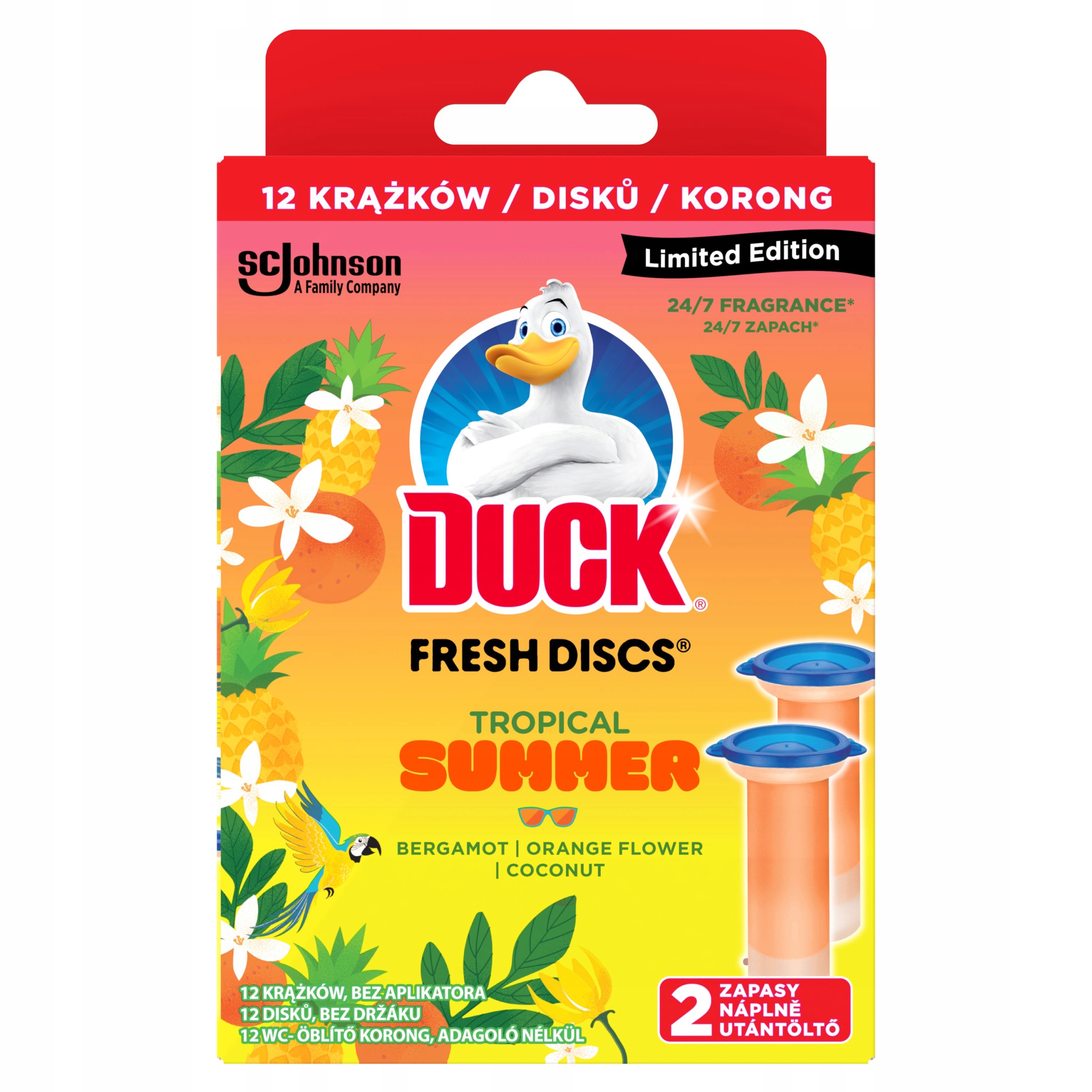 

Duck Tropical Summer krążek do Wc zapas 2x36ml