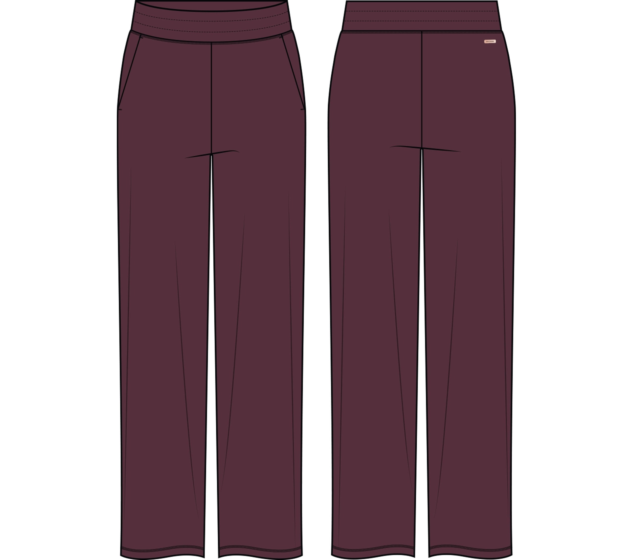 Dámské kalhoty Skechers Gosnuggle Velour Pant vínové PT306 Bupk