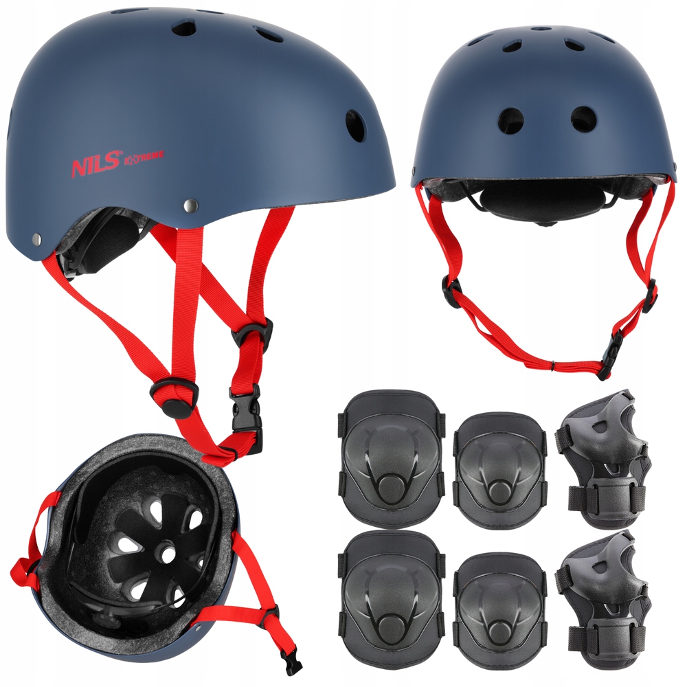 Kask Rowerowy Dziecięcy Regulowany Ochraniacze Na Rolki Hulajnogę r. Xs