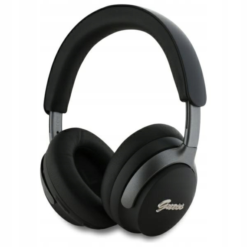 Guess Metal Script Logo sluchátka do uší Bluetooth 5.4 Anc Enc černá