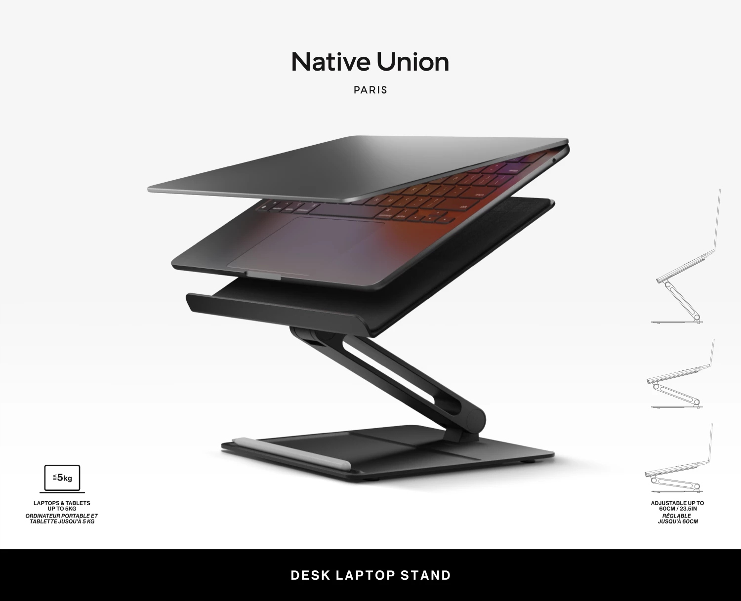 Postawka Native Unione pod laptop MacBook , metalowa stand stojak regulow