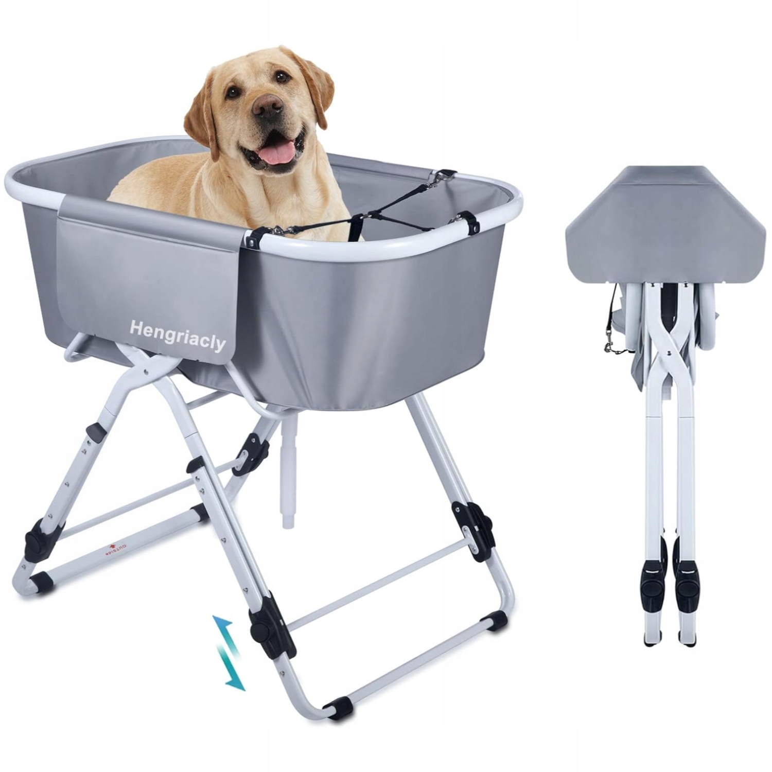 Levně Skládací vana pro malá zvířata, přenosná, nastavitelná výška až do 100 cm