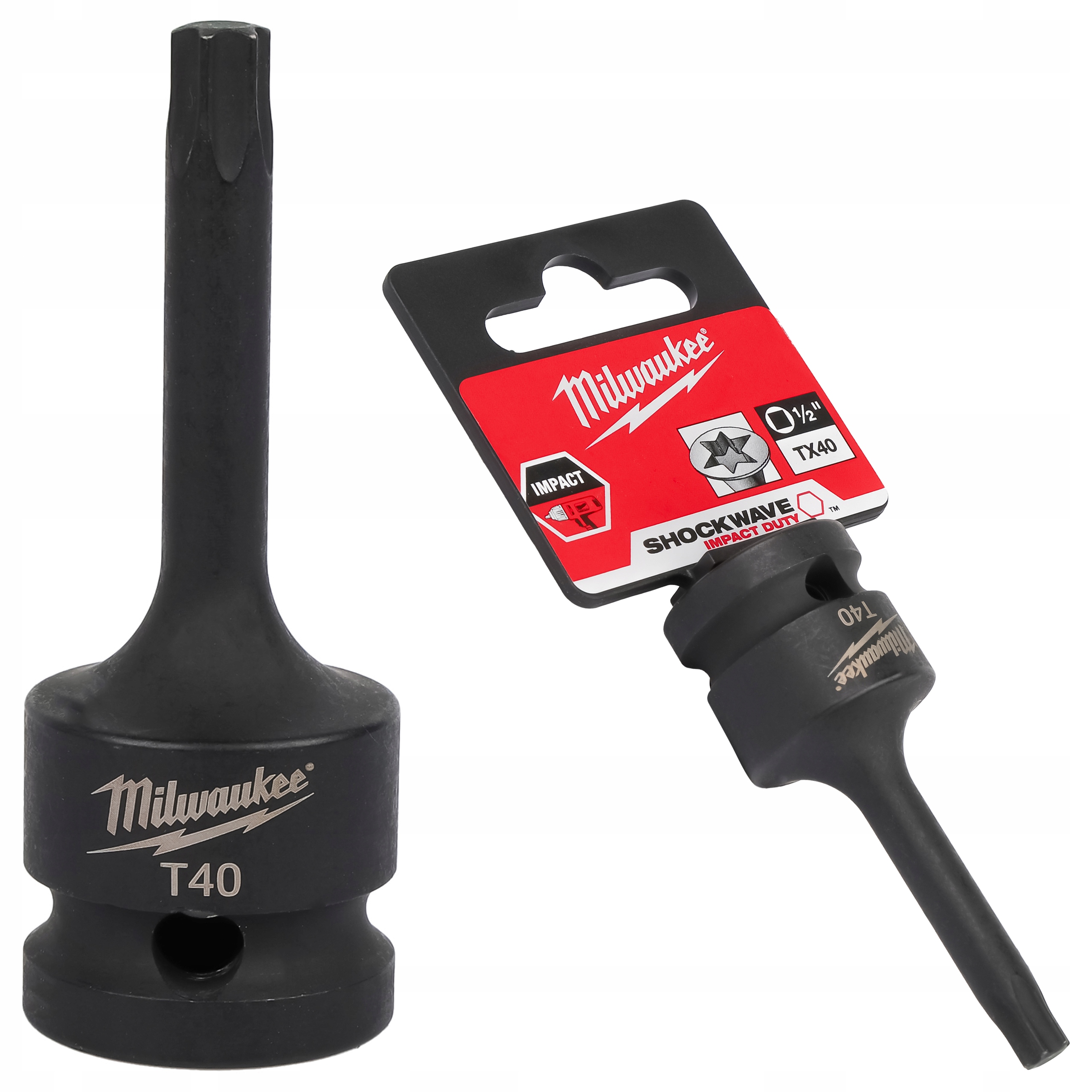 Nasadka udarowa Tx 1/2" z końcówką bita TX40 Milwaukee Shockwave