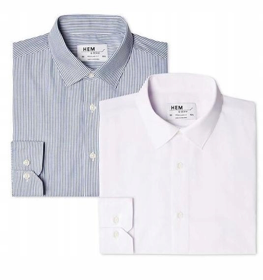 

Hem & Seam Koszula Męska Slim Fit 2-PACK 52