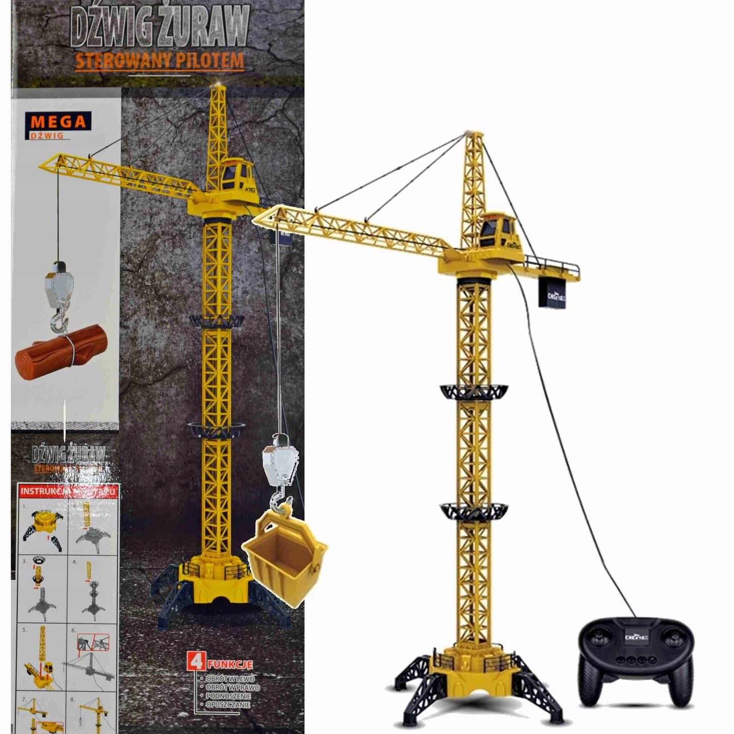 

Zdalnie Sterowany Dźwig Żuraw Wysięgnik R/c 130 cm
