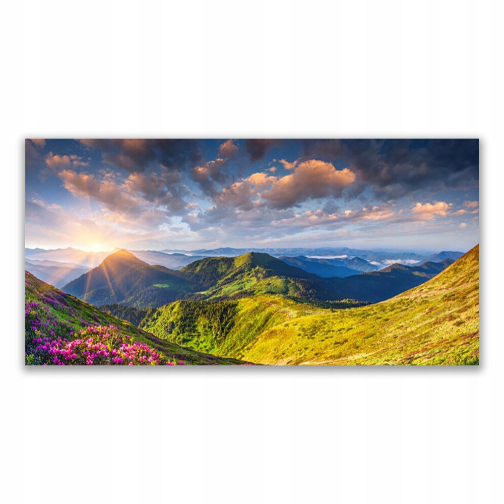 

Obraz na ścianę 120x60 Góry Słońce Łąka Krajobraz