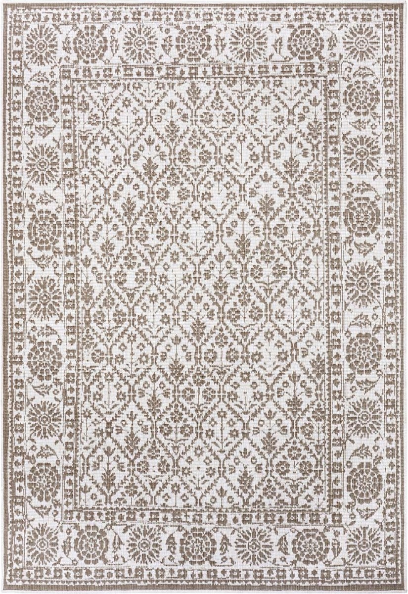 Béžový koberec oboustranný, plochý, 120 x 170 cm