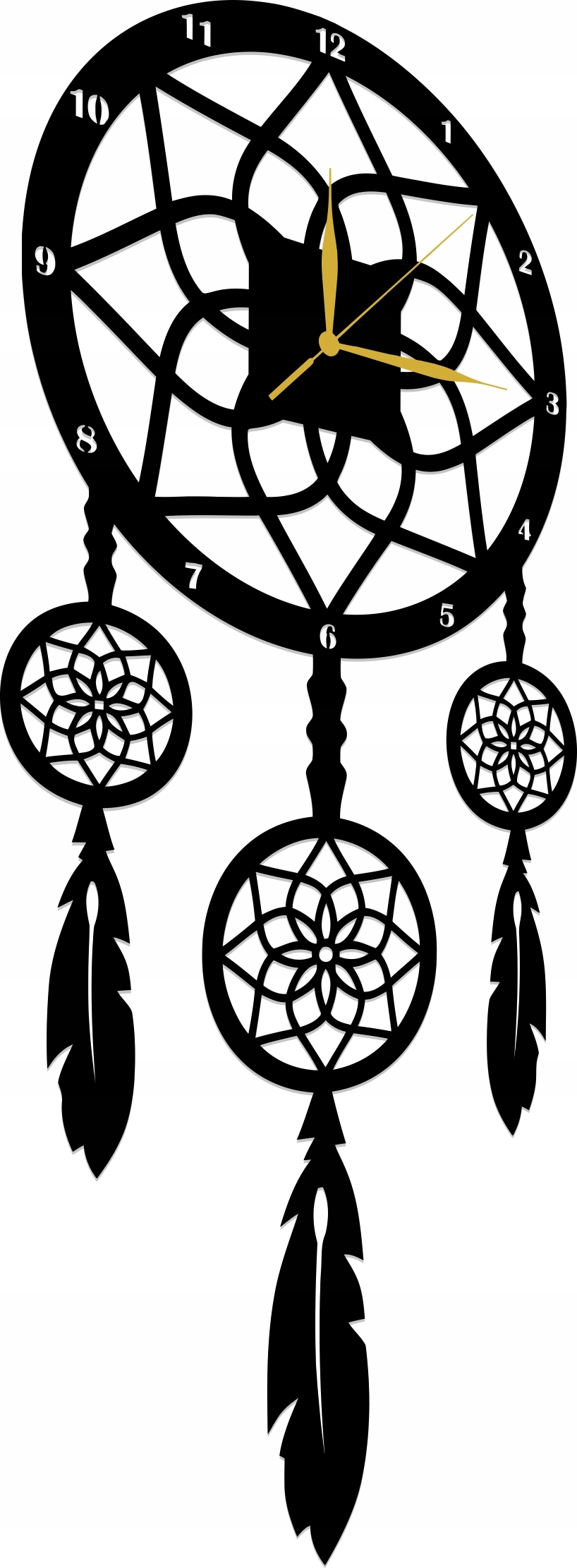 Hodinový Lapač Snů Dárek 80 CM 3D