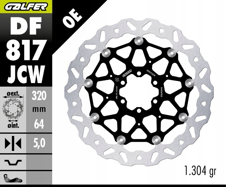 Galfer Predná Brzdová Kotúčka Bmw Hp 4 '12- S 1000R/RR '09-'23 Moto Guzzi