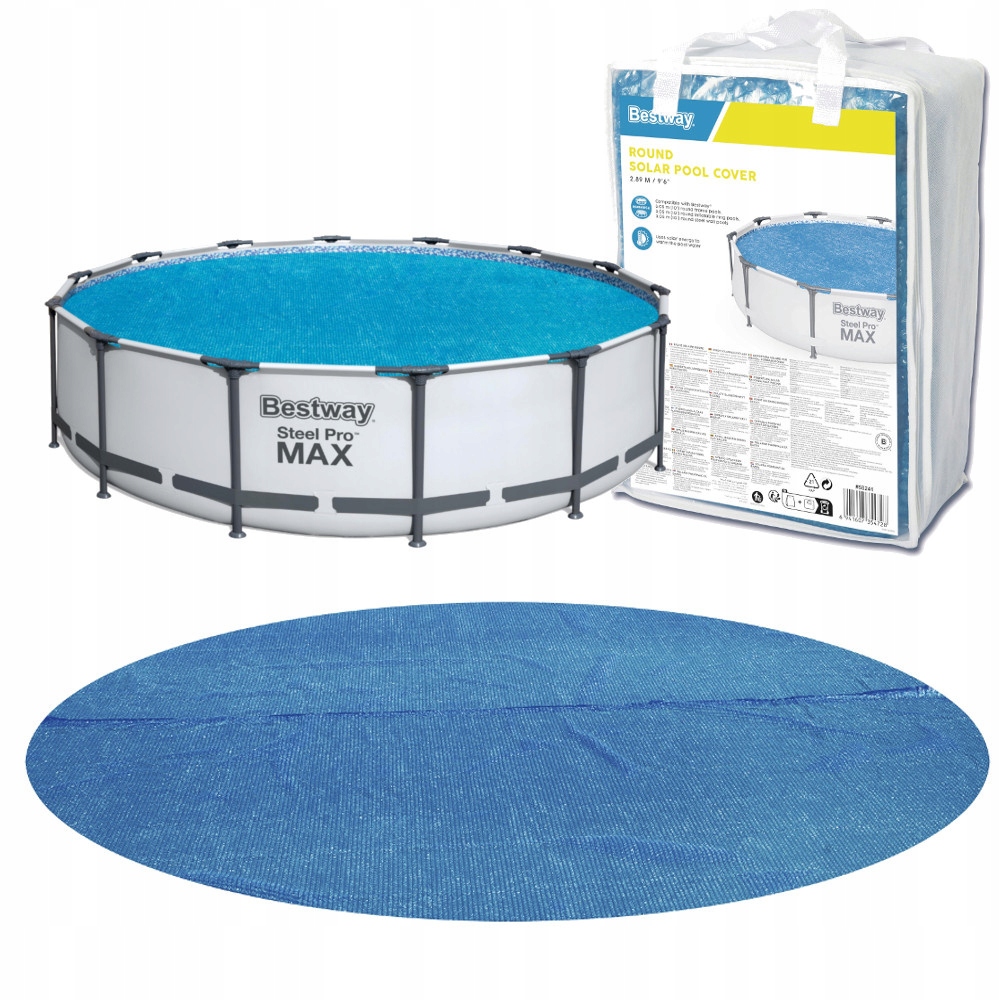 Pokrywa Solarna Na Basen Stelażowy Rozporowy 366 396 cm Bestway 58242