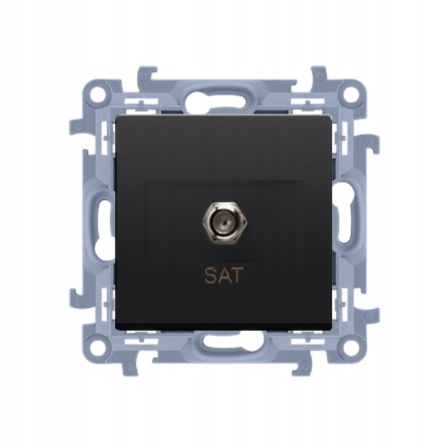 SIMON 10 GNIAZDO ANTENOWE SAT POJEDYŃ. CZARNY MAT