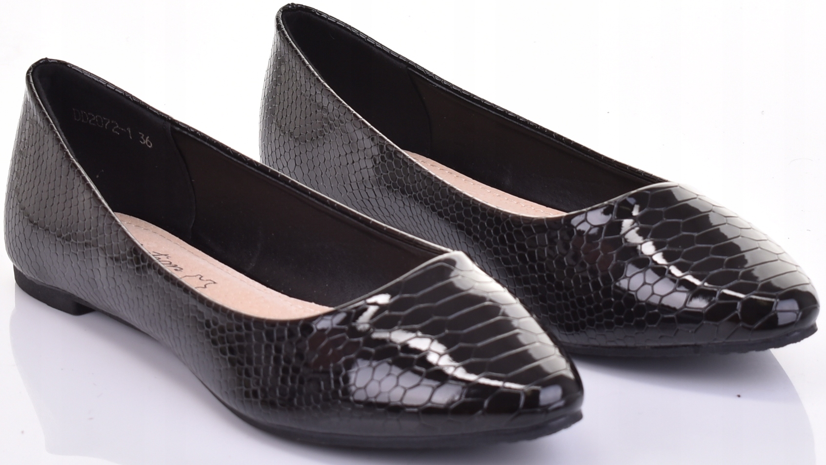 DAMSKIE BALERINY MATERIAŁOWE WYGODNE WSUWANE PRZEWIEWNE