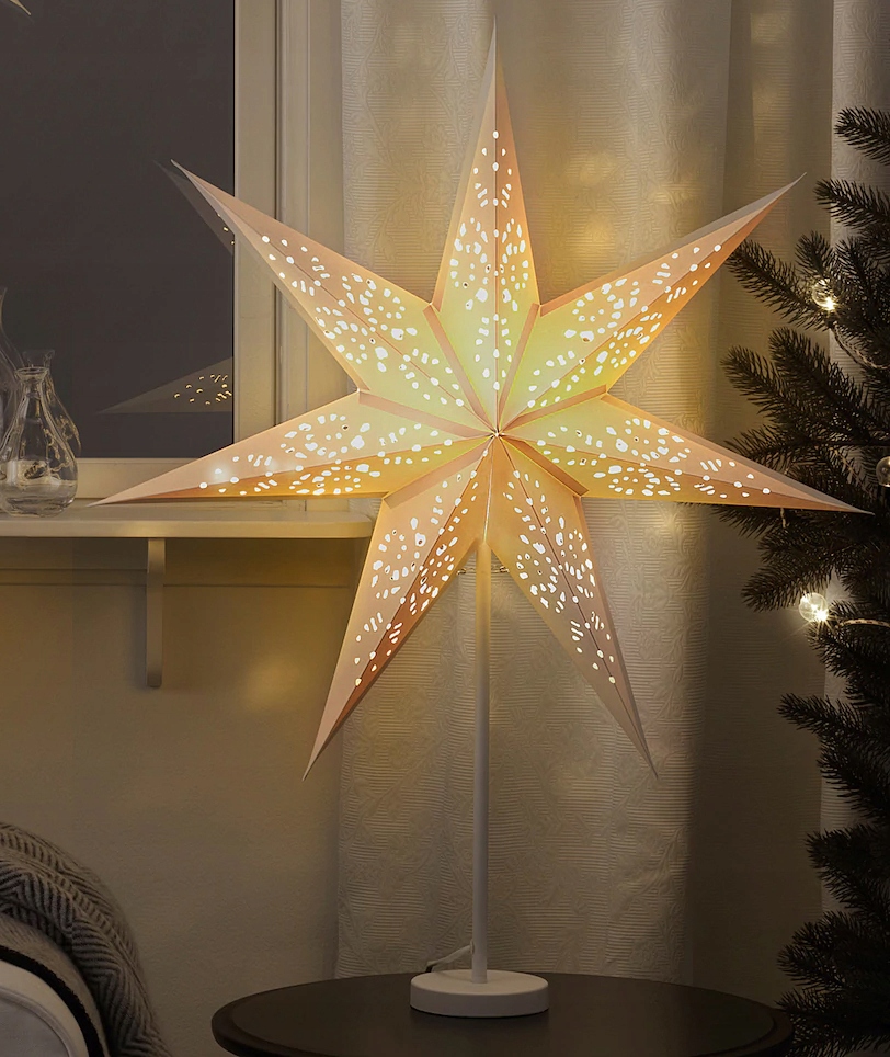 

Ikea Strala lampa stołowa żarówki biała gwiazda