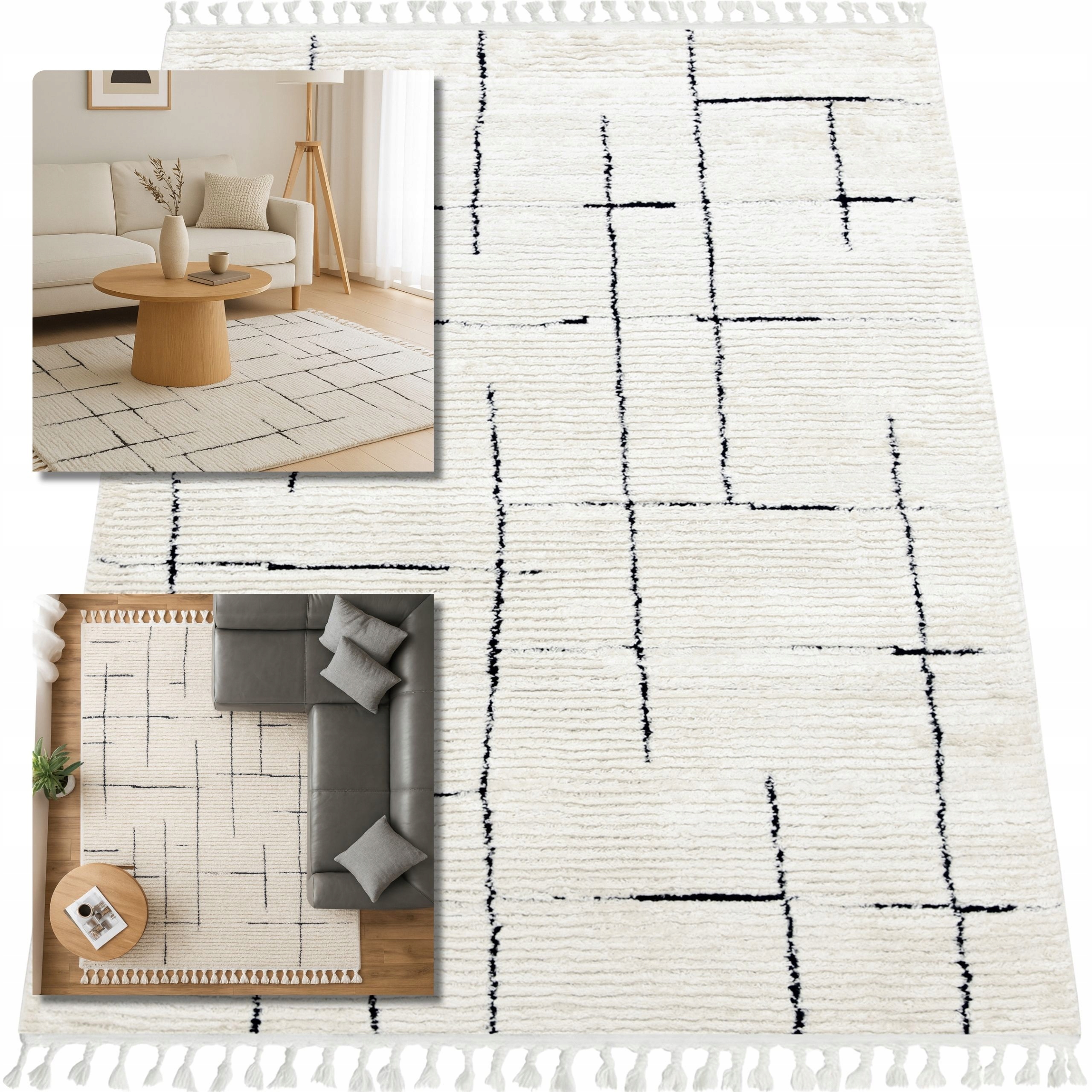 Koberec 80x150 Siena Krémový Koberec Do Obývacího Pokoje Koberec Do Ložnice Shaggy