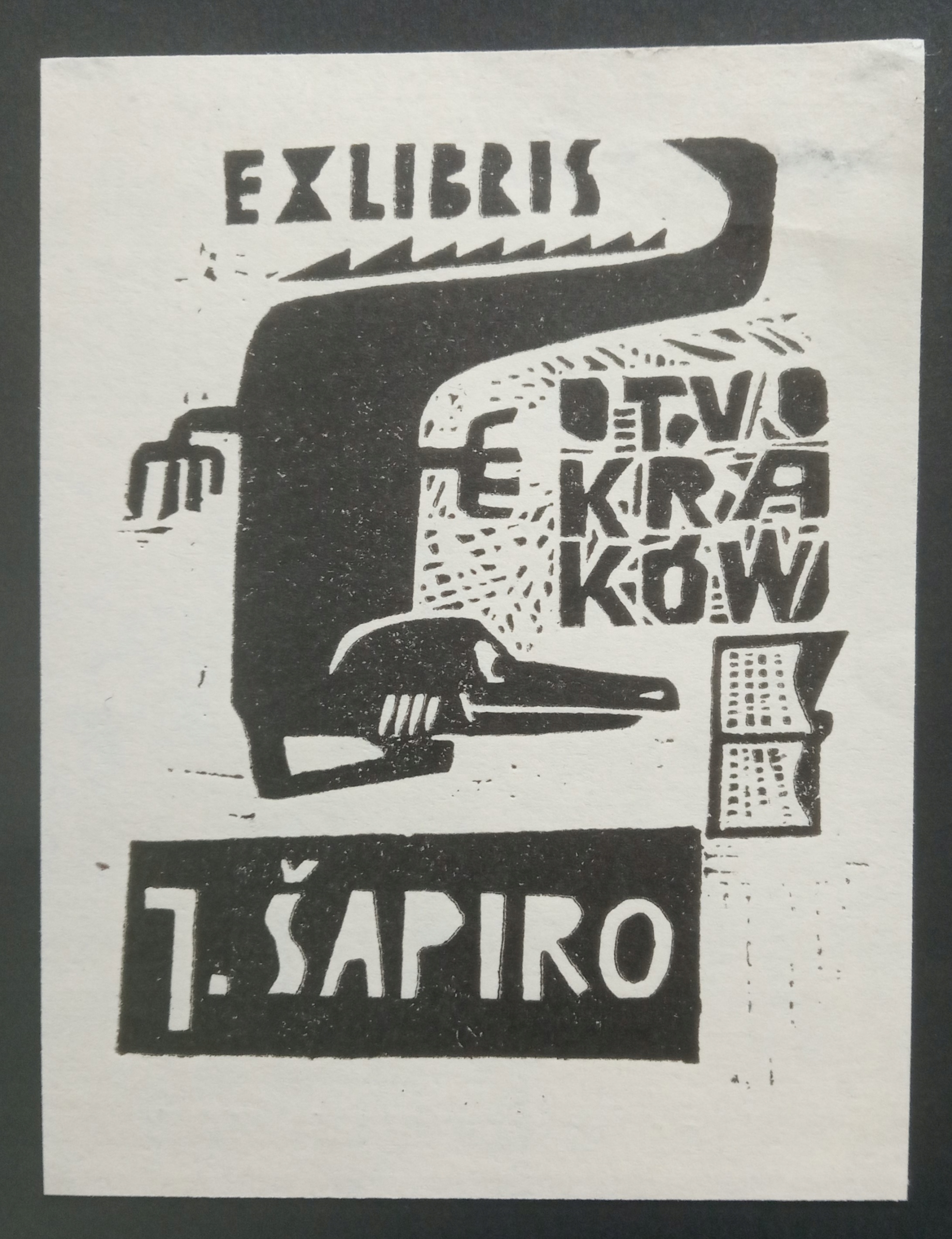 *KP* Chwedczuk Mariusz - Ex libris J. Sapiro, X2, 1964