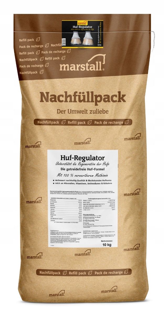 Marstall Huf-Regulator 10kg Worek dodatek na kopyta dla koni, ochwat