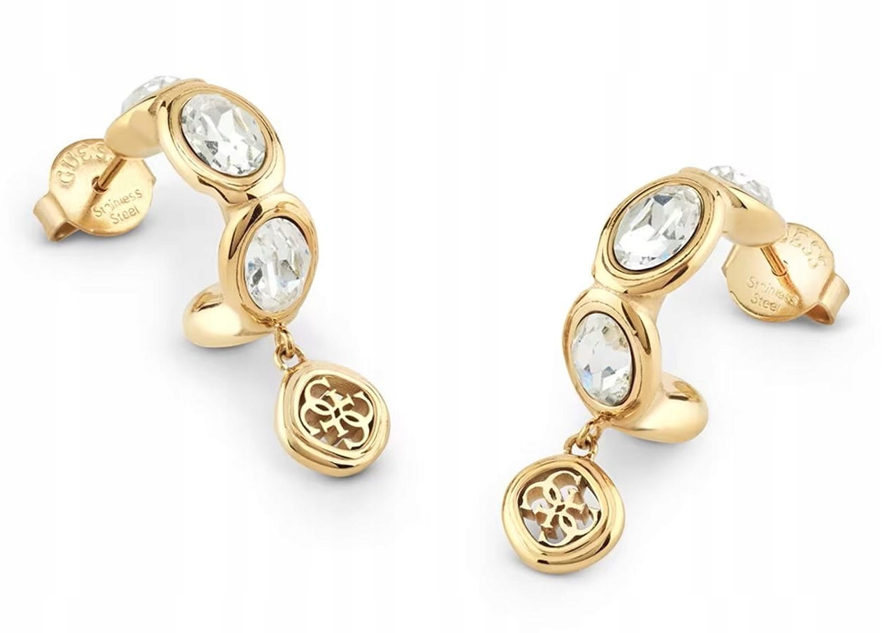 Ocelové Zlaté Náušnice Guess Mamounia Náušnice Křišťály JUBE05571JWYGT/U