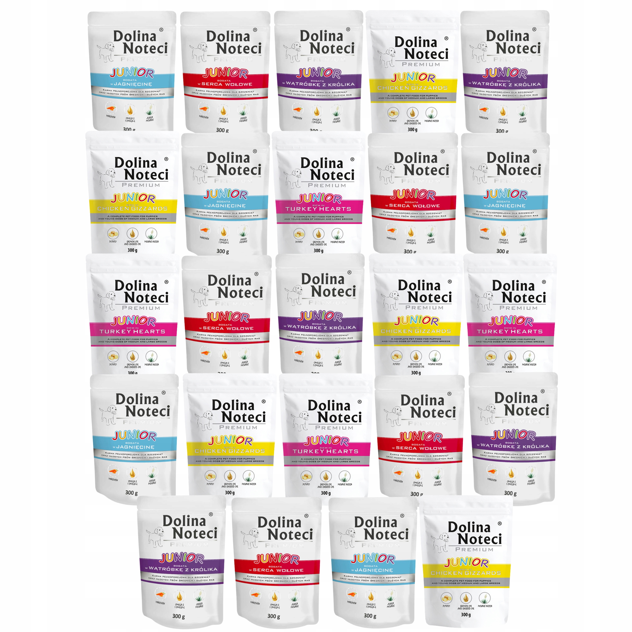 Levně Dolina Noteci Junior Krmivo mokré mix příchutí 24 x 300 g