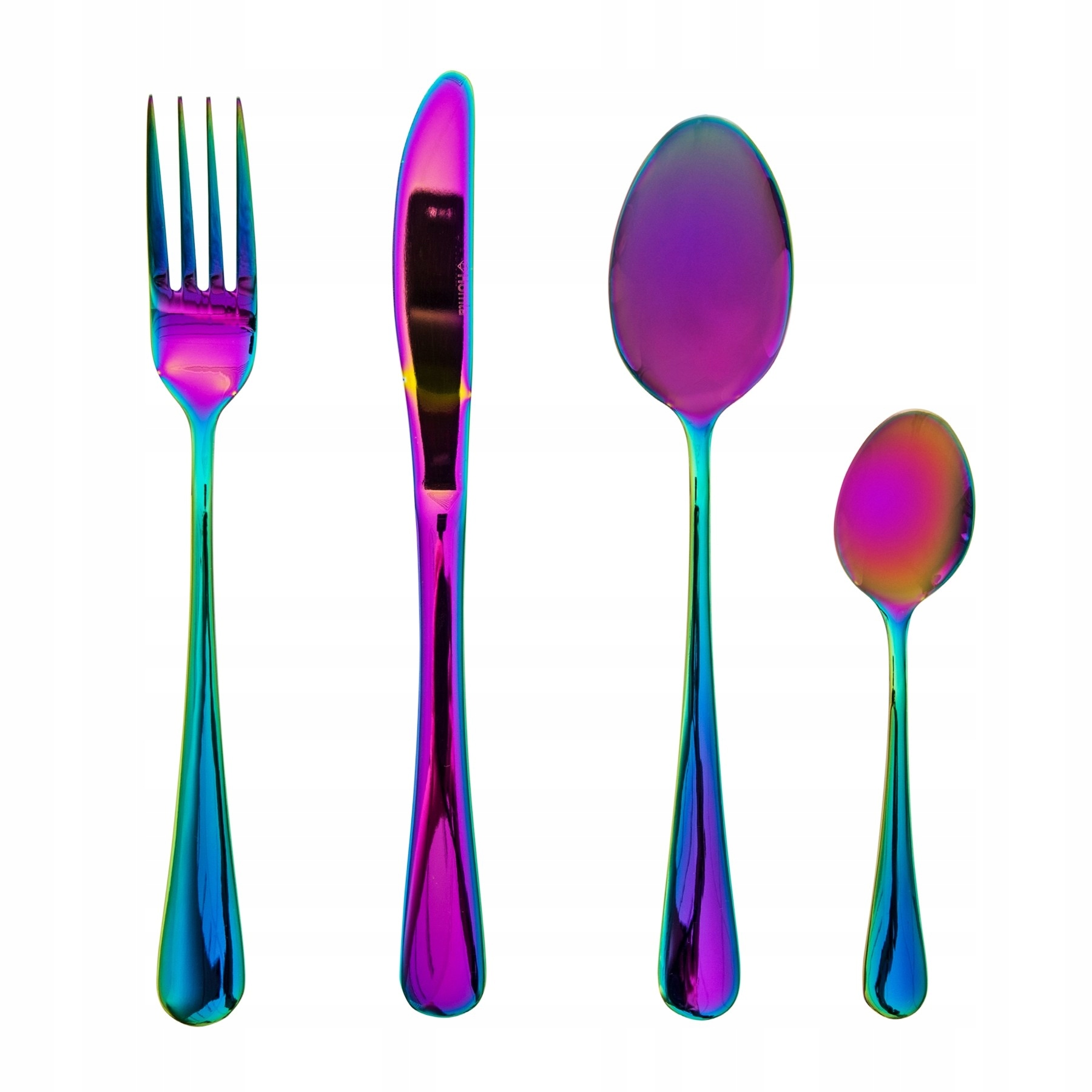 Komplet sztućców Homla Abele 16 el. opalizujące tęczowe oryginalne Marka Homla