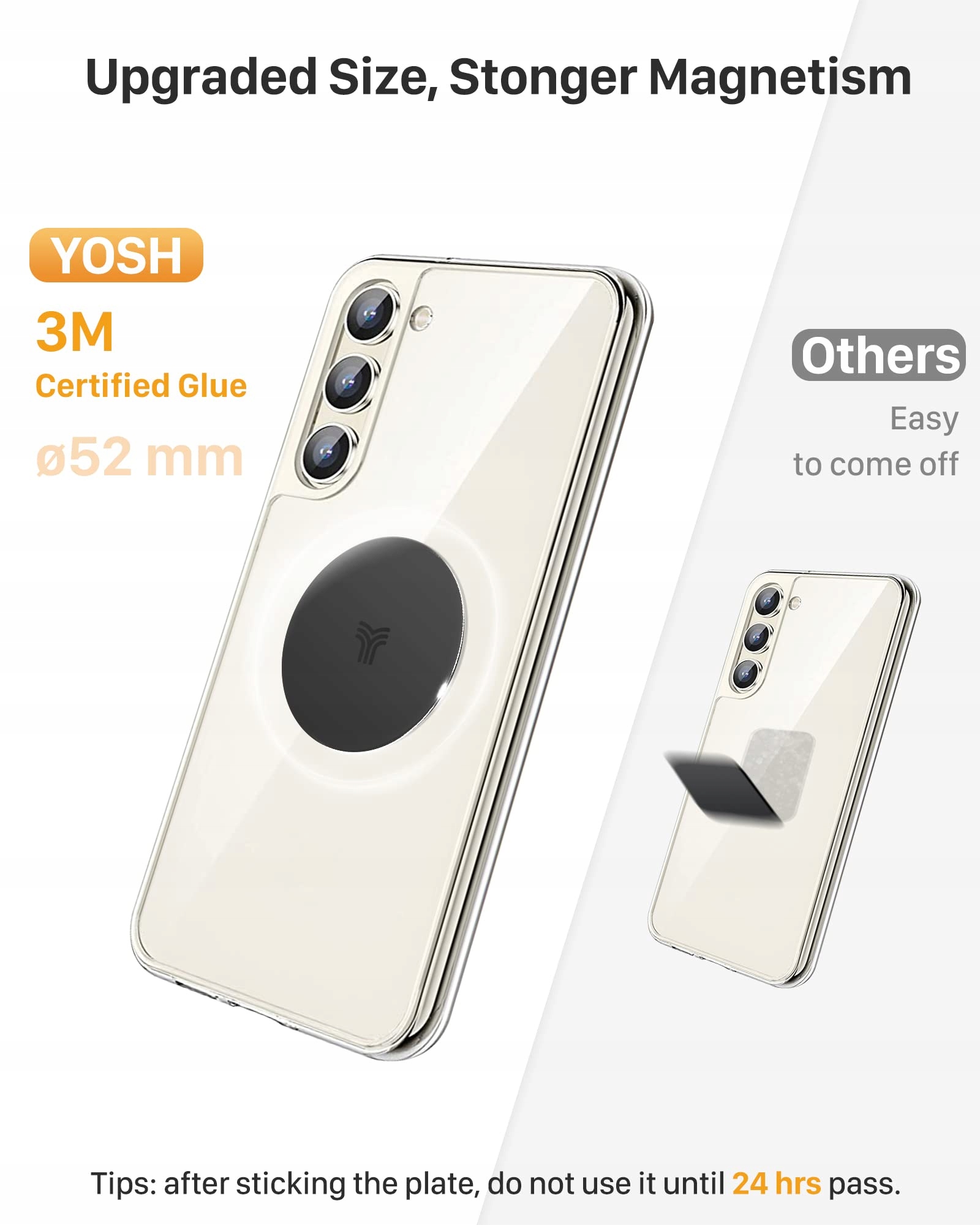 YOSH Magnetyczny Uchwyt Samochodowy na Telefon Do Kratki Wentylacyjnej — miniatura 4