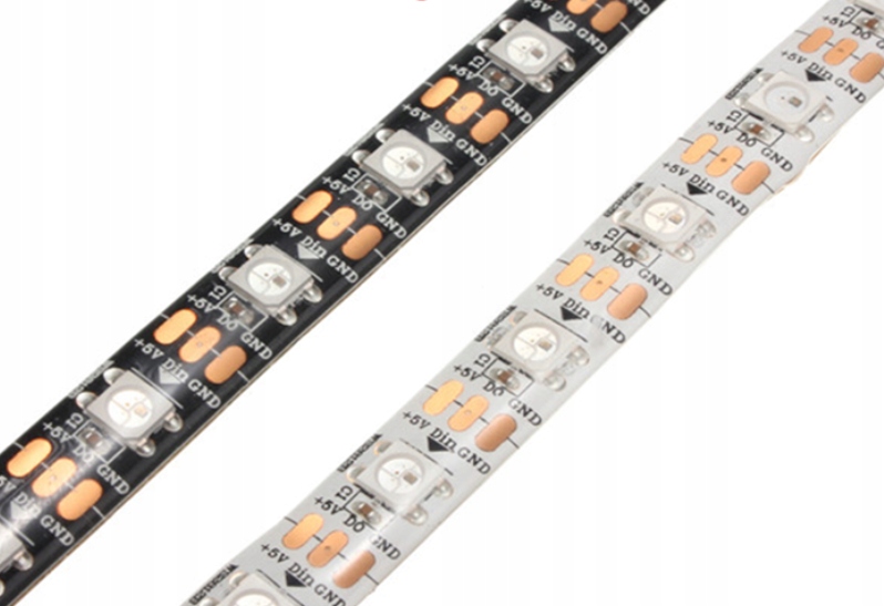 Ledy Adresowalne WS2812B 60led/m IP65 Black PCB 1m Kod producenta WS2812B